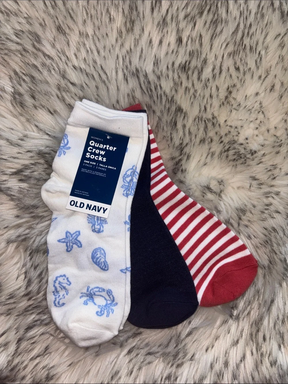 NWT 3 Old Navy Women’s Quarter Crew Socks